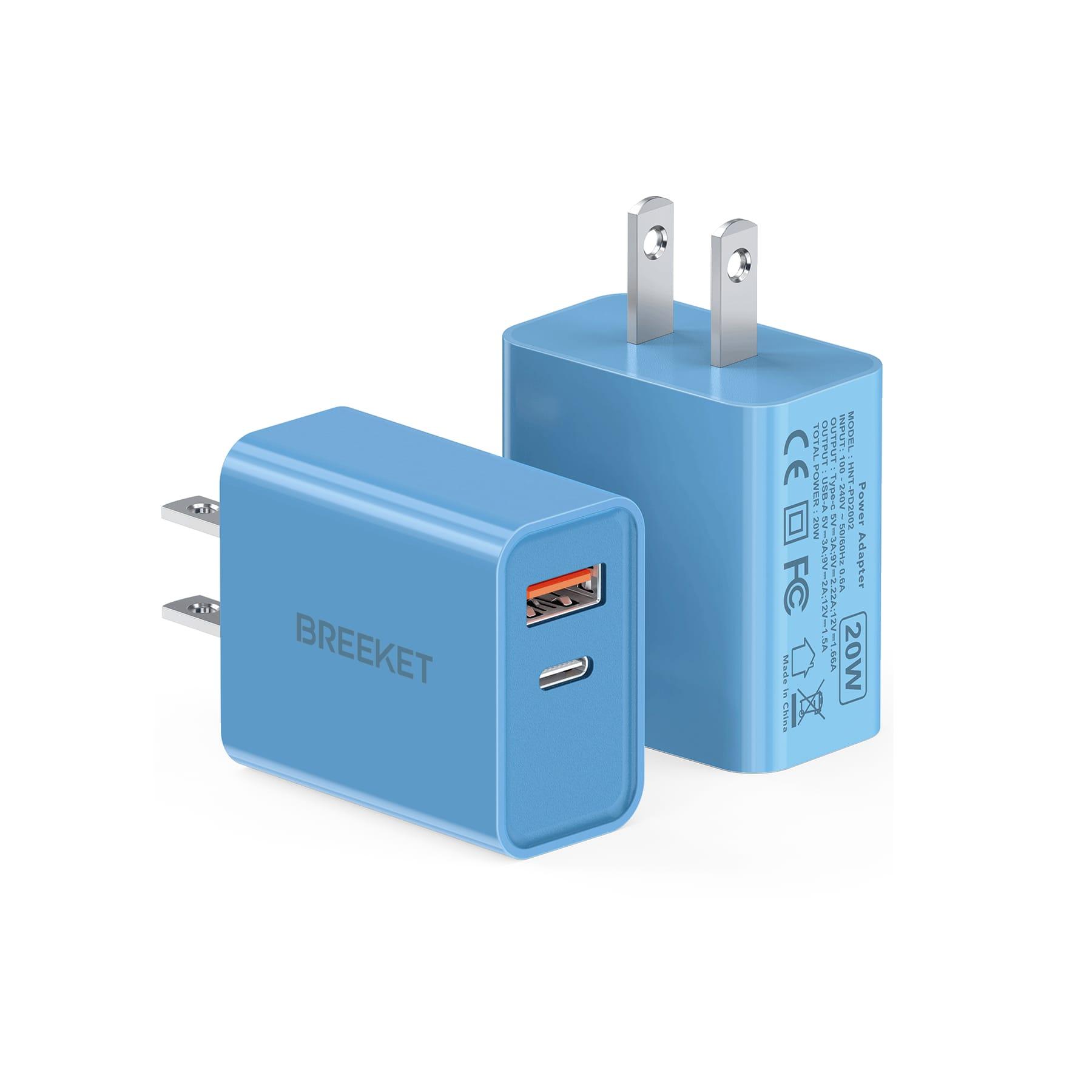 BREEKET 2-Port 20W Fast Wall Charger for Phone - BREEKET