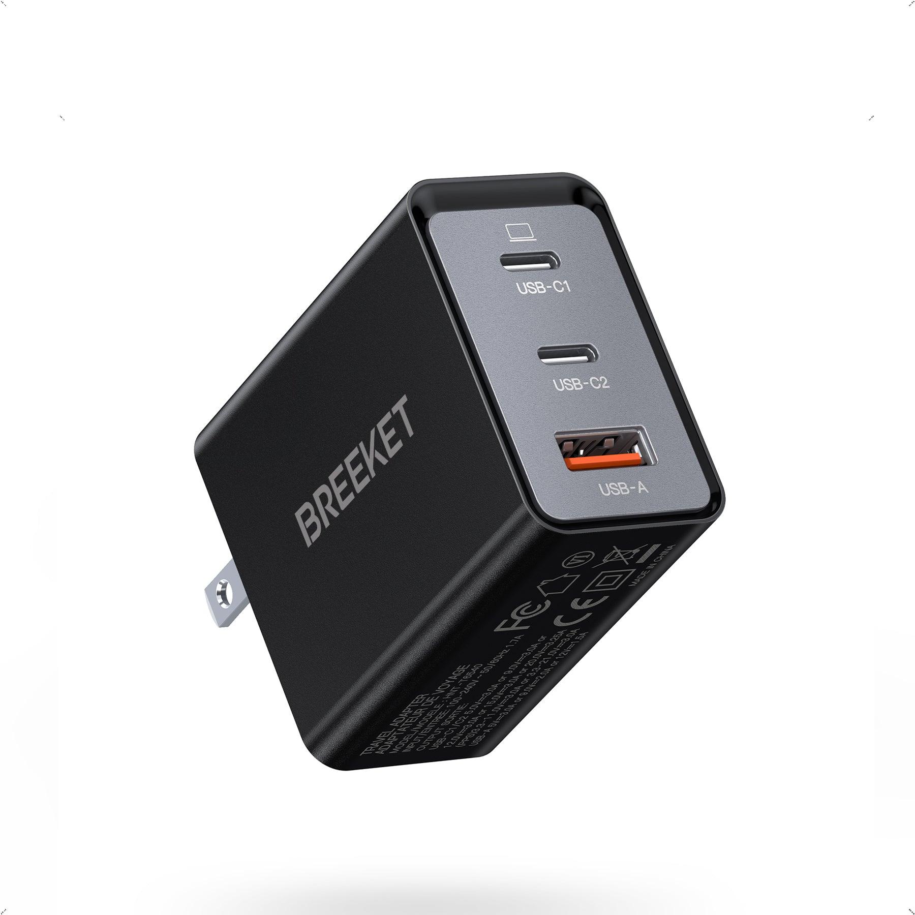 BREEKET 65W Dual USB-C Fast Wall Charger - BREEKET