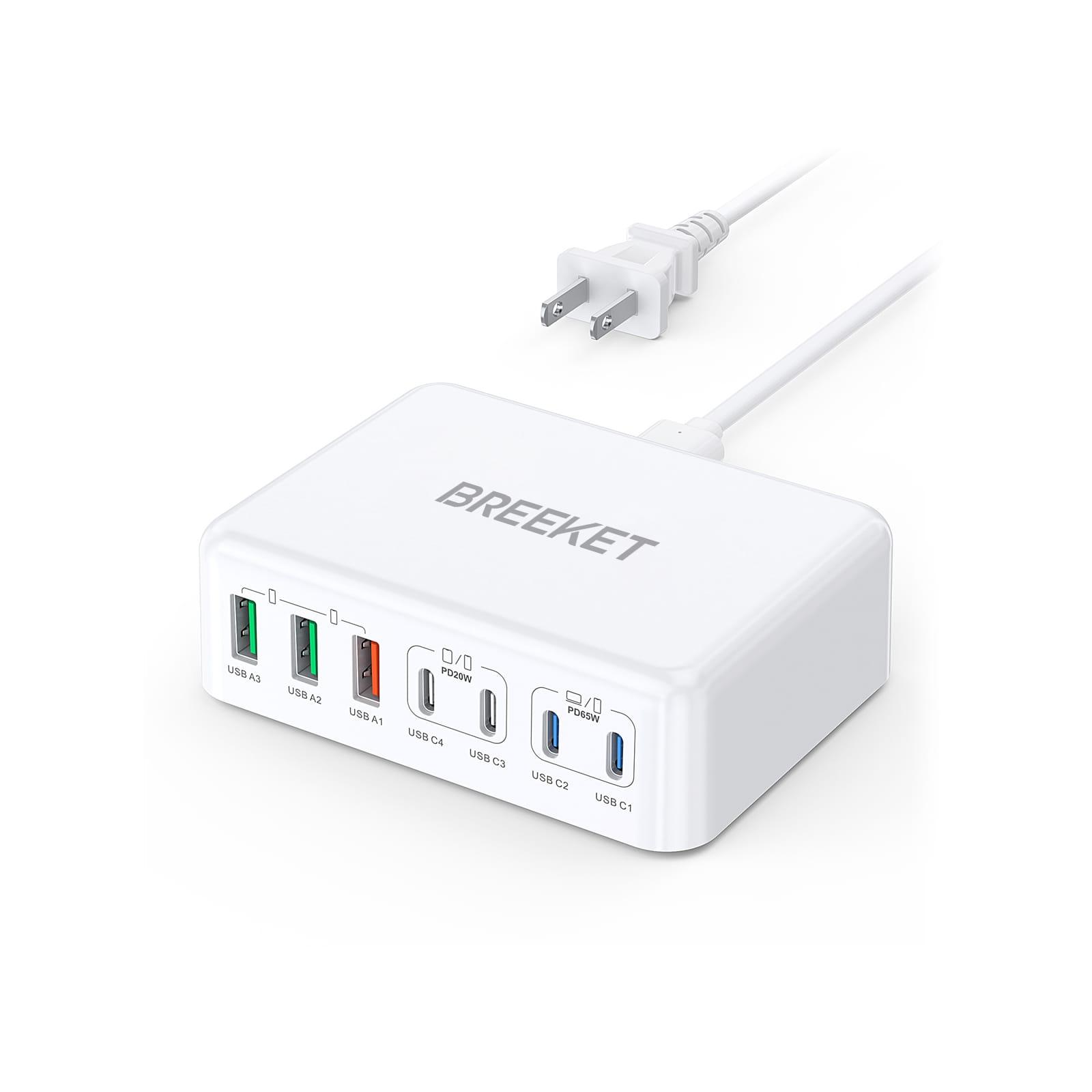 BREEKET 180W 7-Port USB C Ports Fast Charging Station - BREEKET