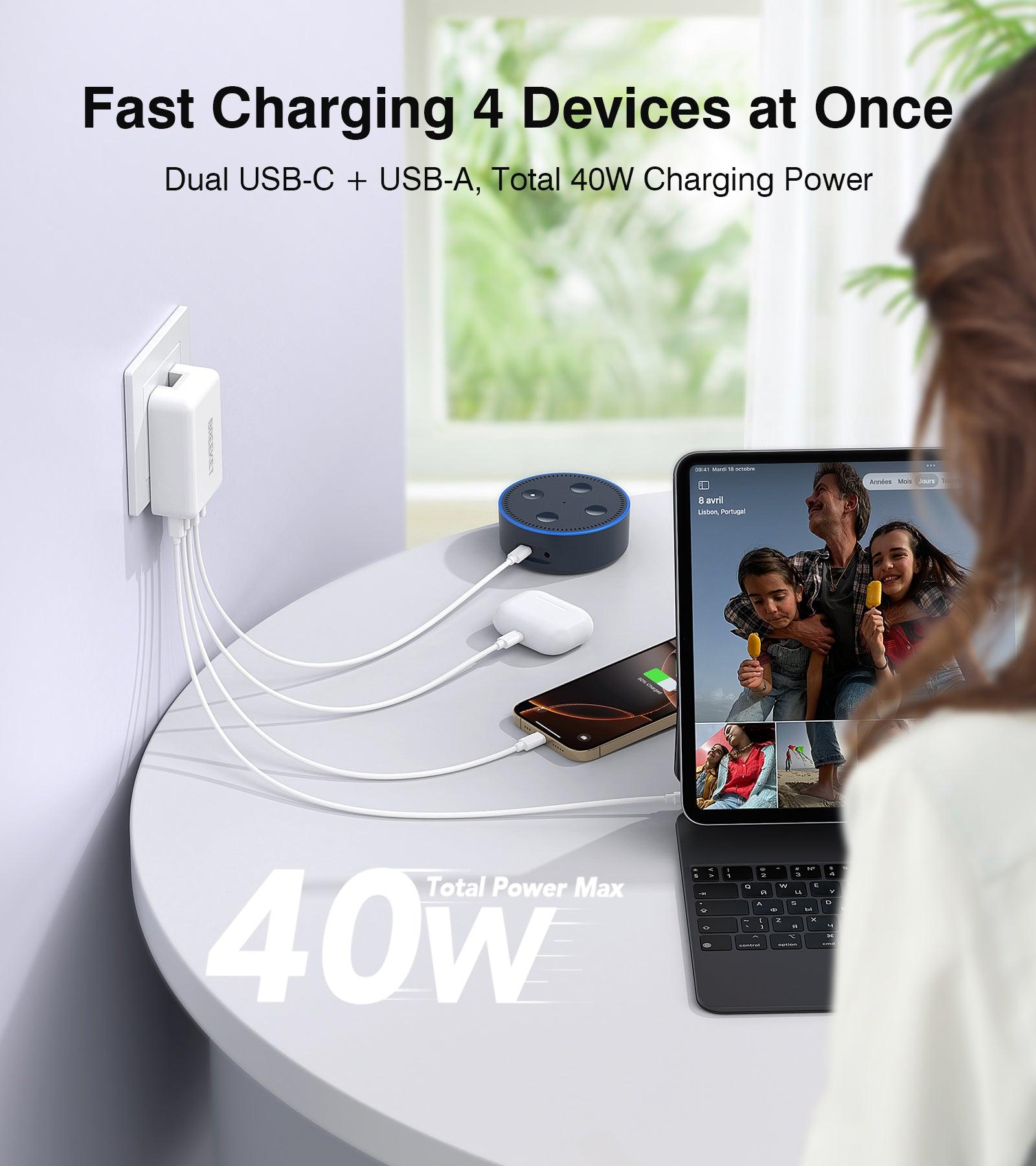 BREEKET 4-in-1 Wall Charger 40W - BREEKET