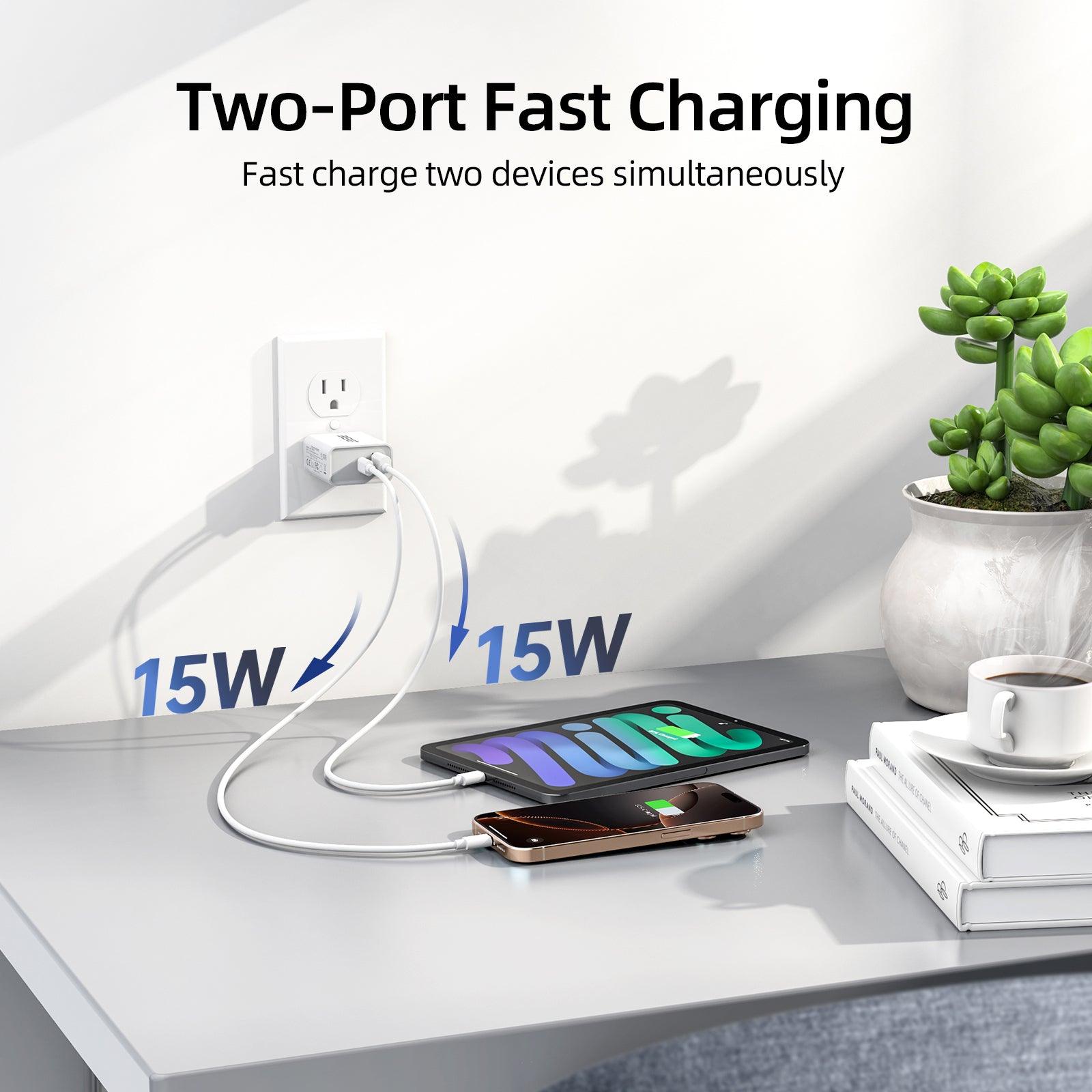 BREEKET 30W 2-Port Wall Charger - BREEKET