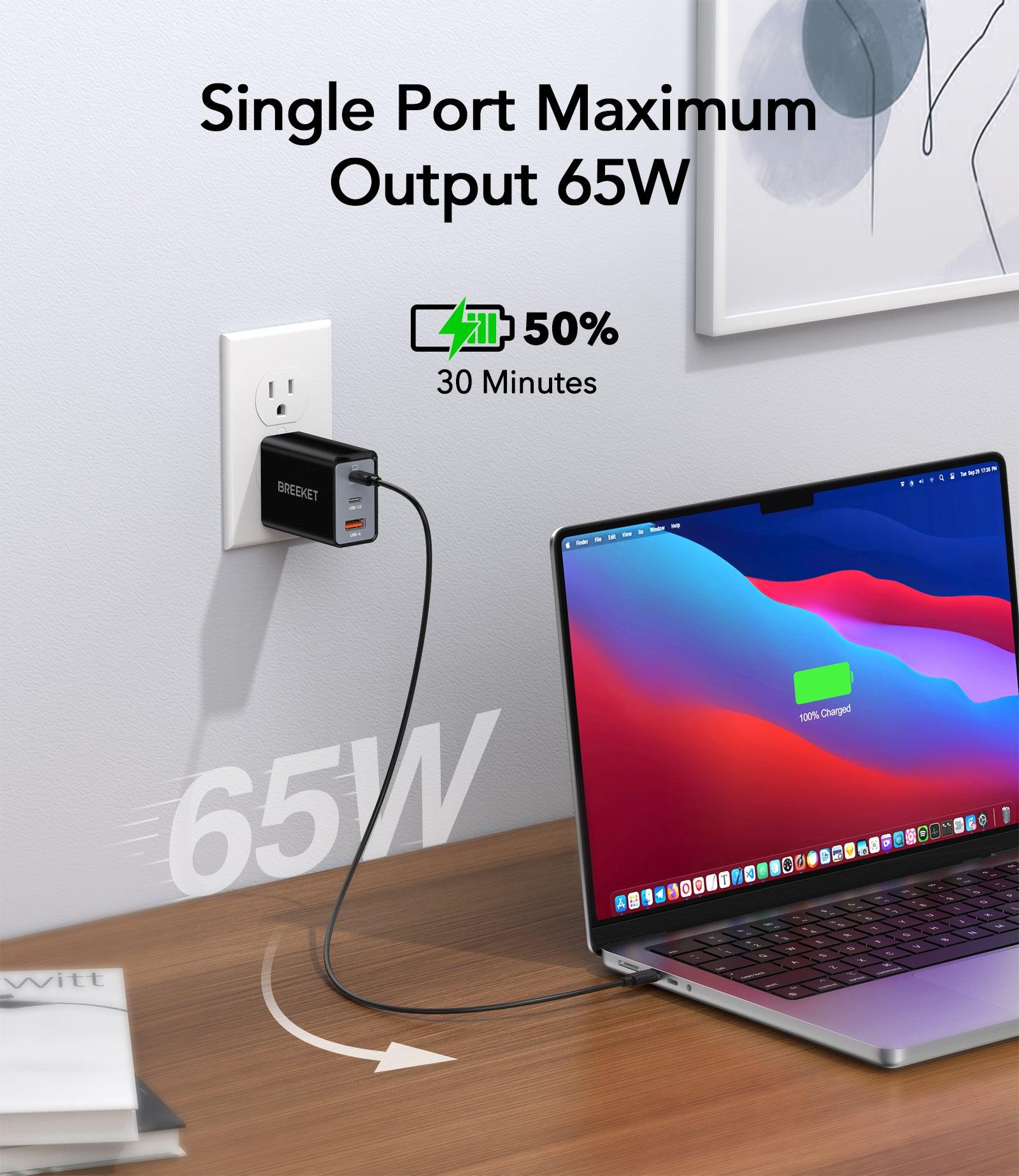 BREEKET 65W Dual USB-C Fast Wall Charger - BREEKET