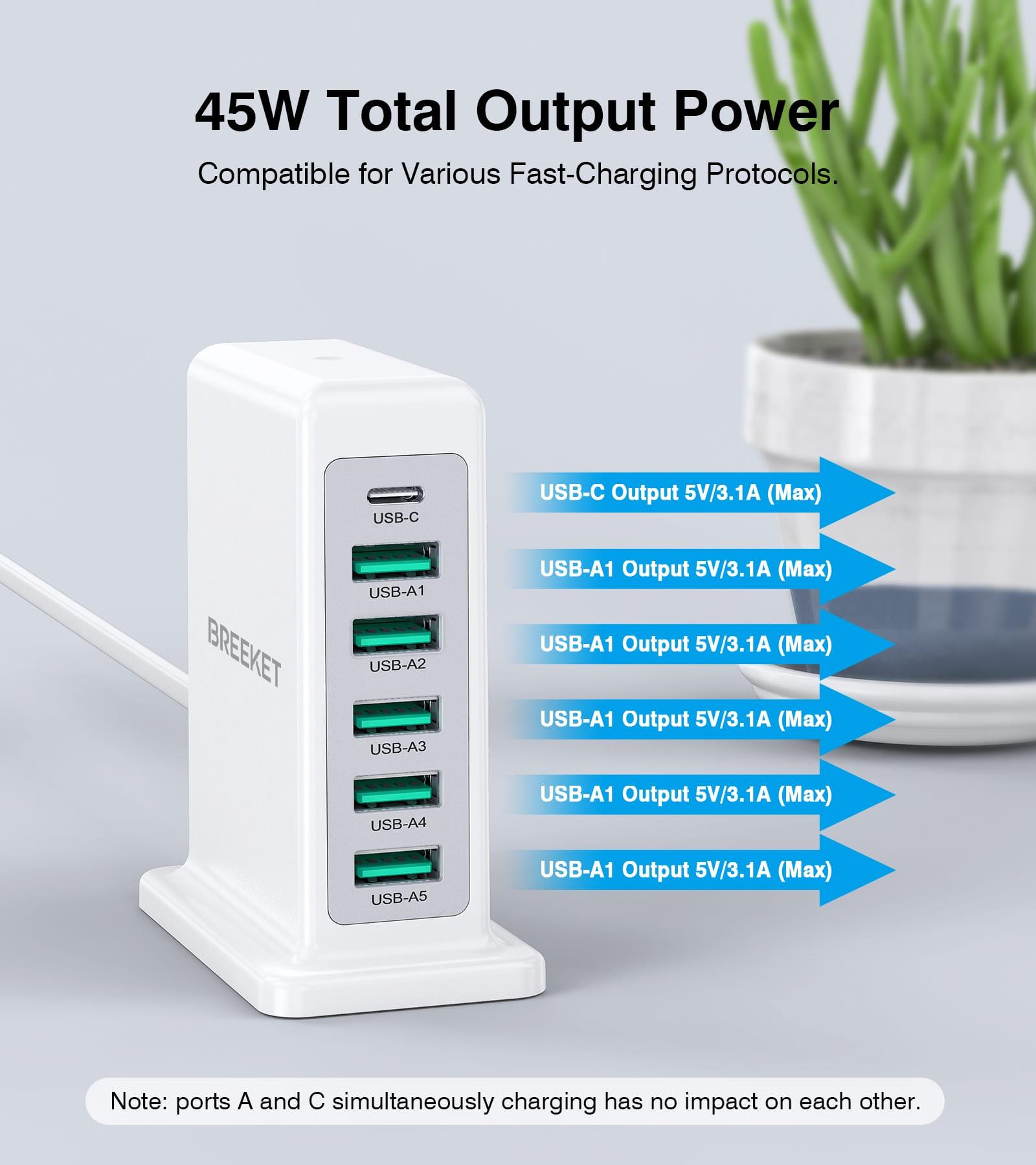 BREEKET 6-in-1 Fast Charger 45W - BREEKET