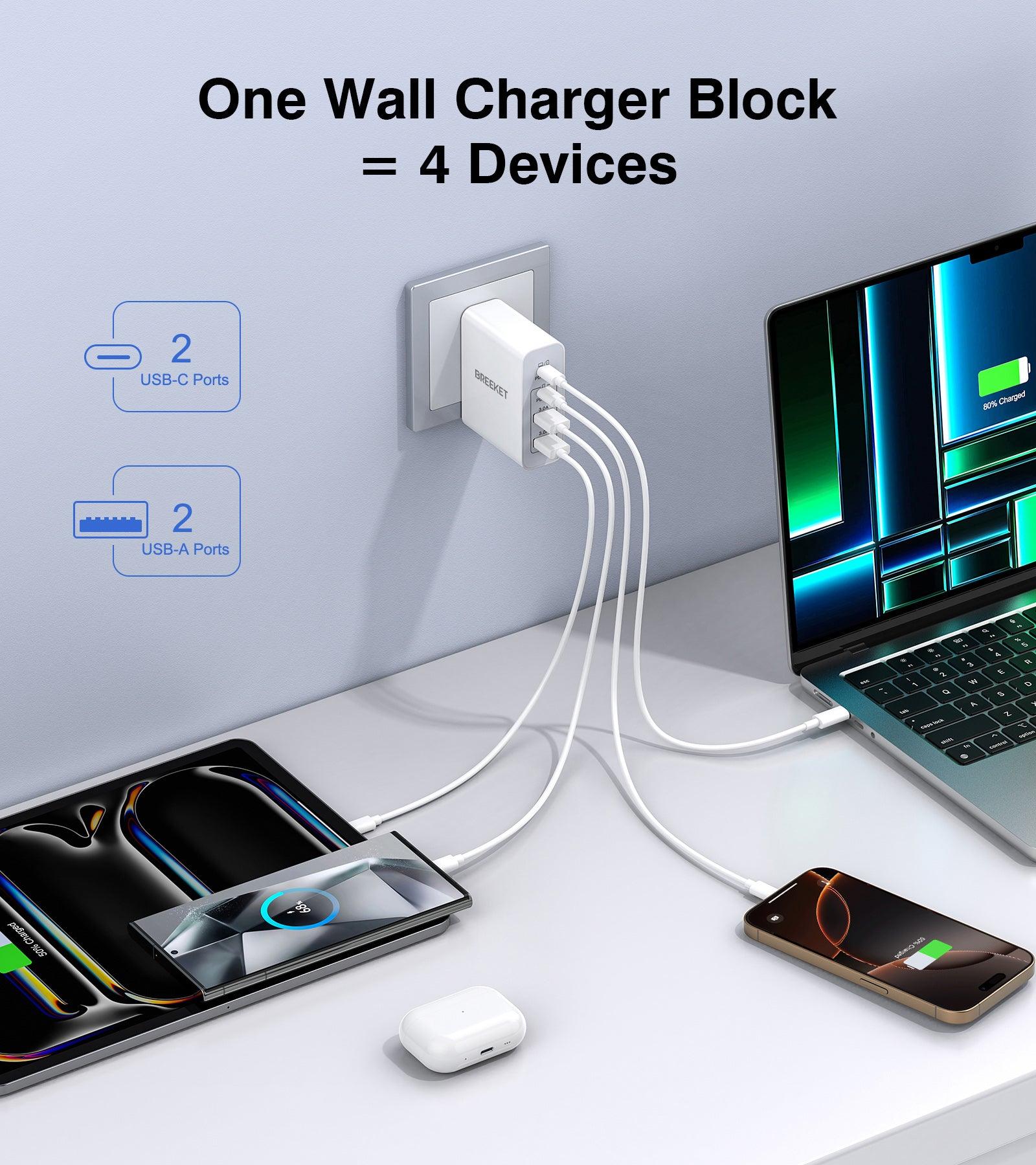 BREEKET 4-in-1 Wall Charger 140W - BREEKET