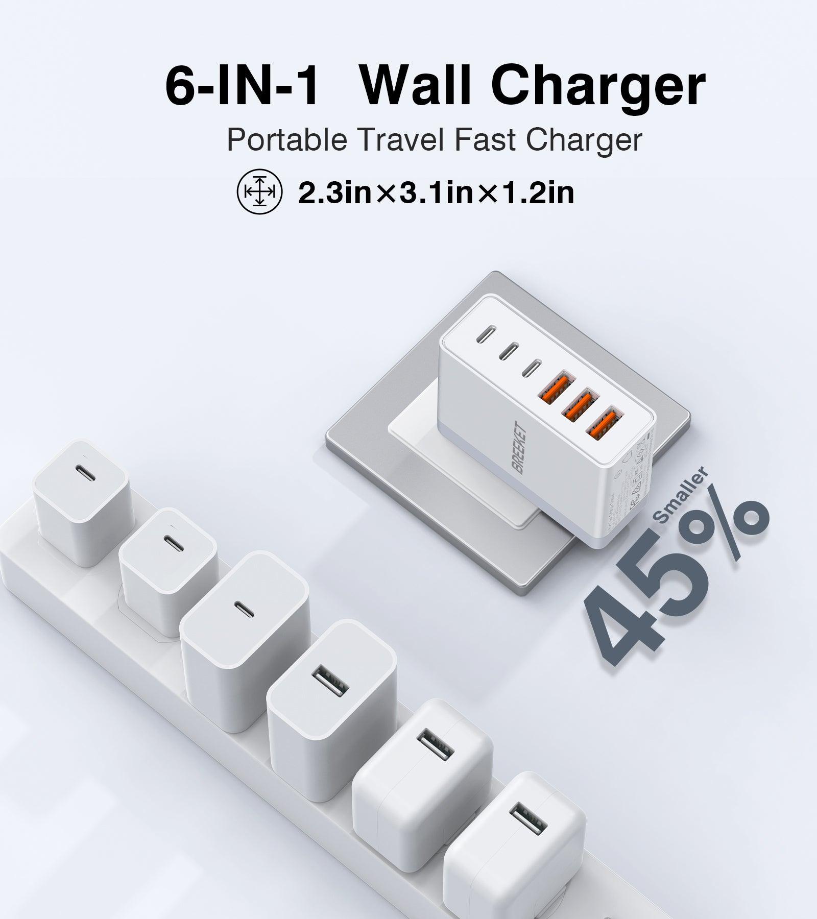 BREEKET 100W 6-Port Wall Charger - BREEKET