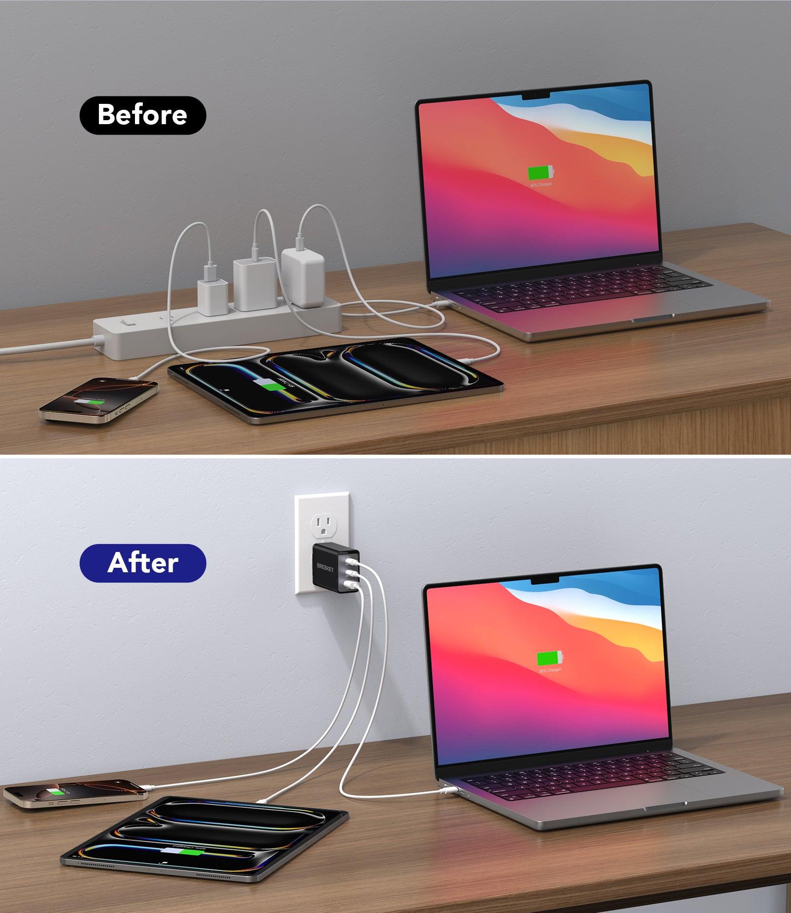 BREEKET 65W Dual USB-C Fast Wall Charger - BREEKET