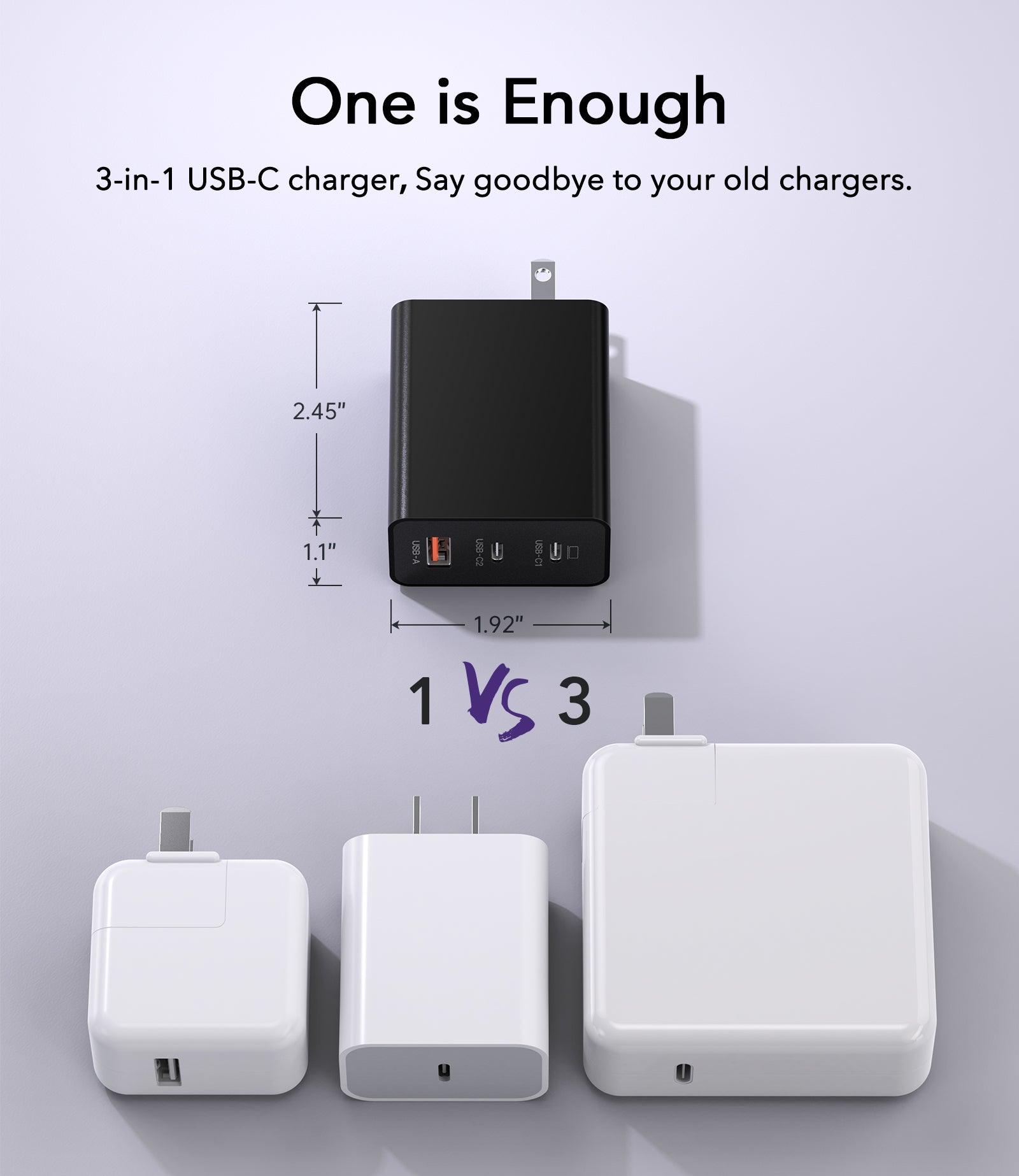 BREEKET 3 Ports 65W Fast Charging Station for Multi Devives - BREEKET