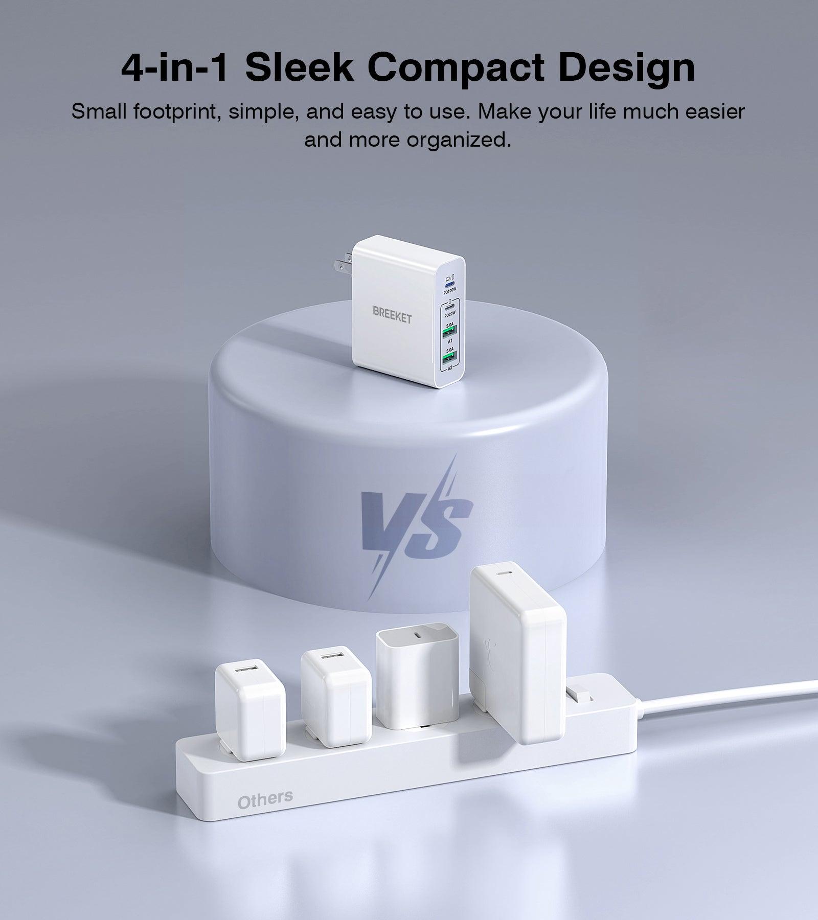 BREEKET 4-in-1 Wall Charger 140W - BREEKET