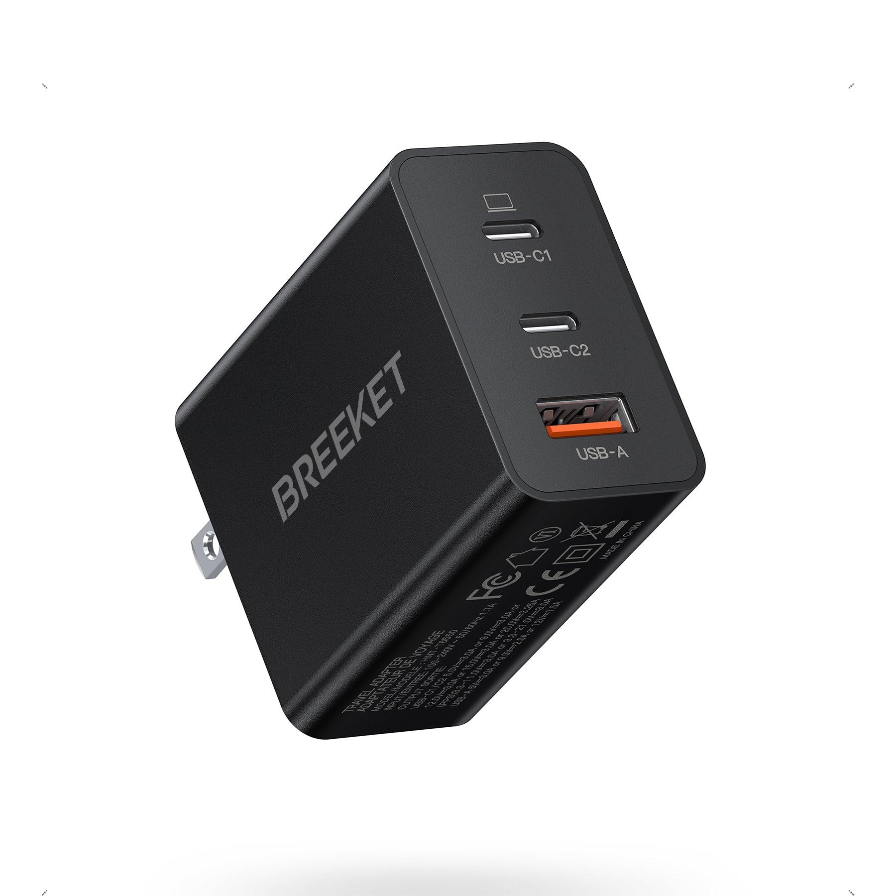 BREEKET 3 Ports 65W Fast Charging Station for Multi Devives - BREEKET