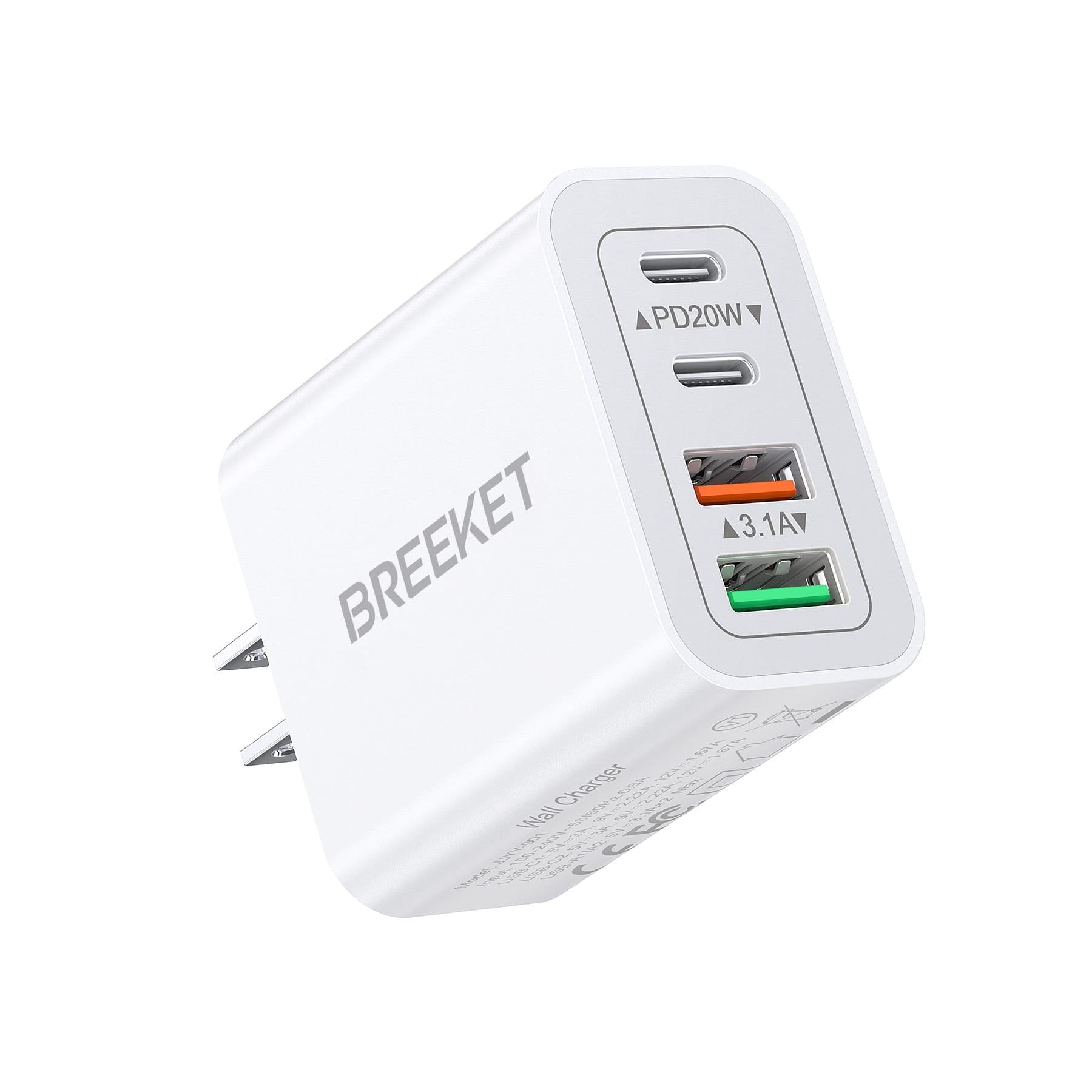 BREEKET 4-in-1 Wall Charger 40W - BREEKET