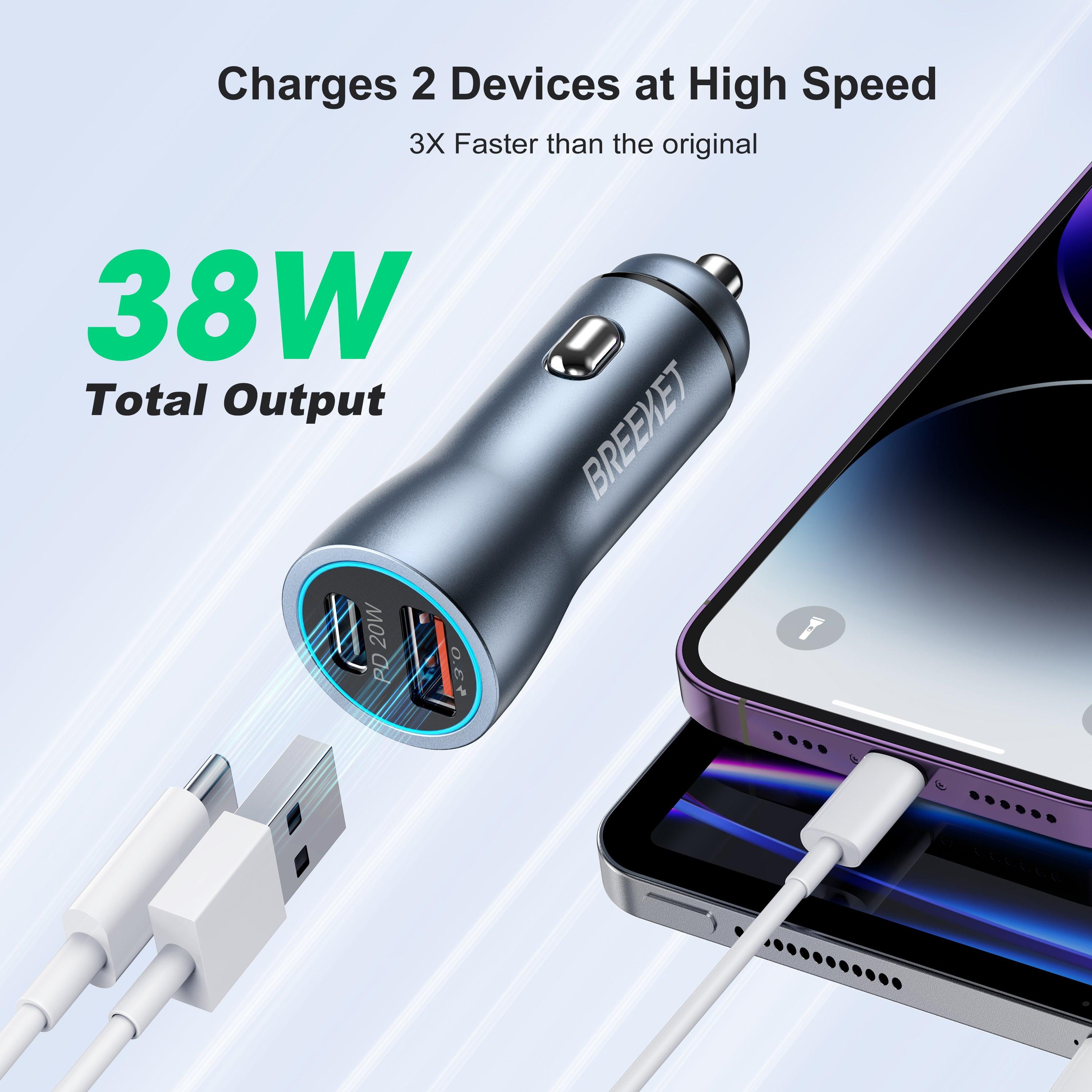 BREEKET 38W 2 Ports Car Charger - BREEKET