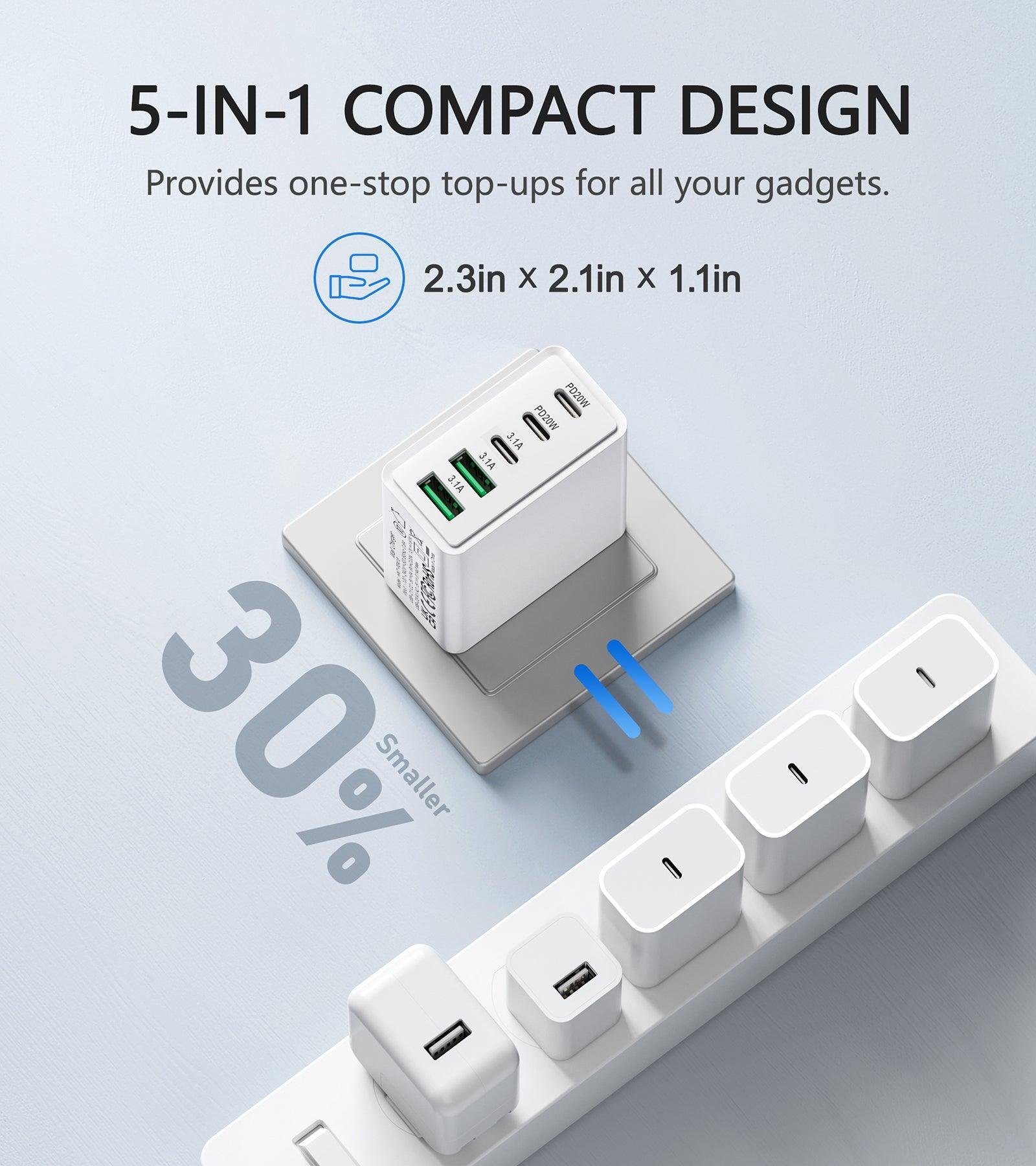 BREEKET 50W 5-Port Wall Charger - BREEKET