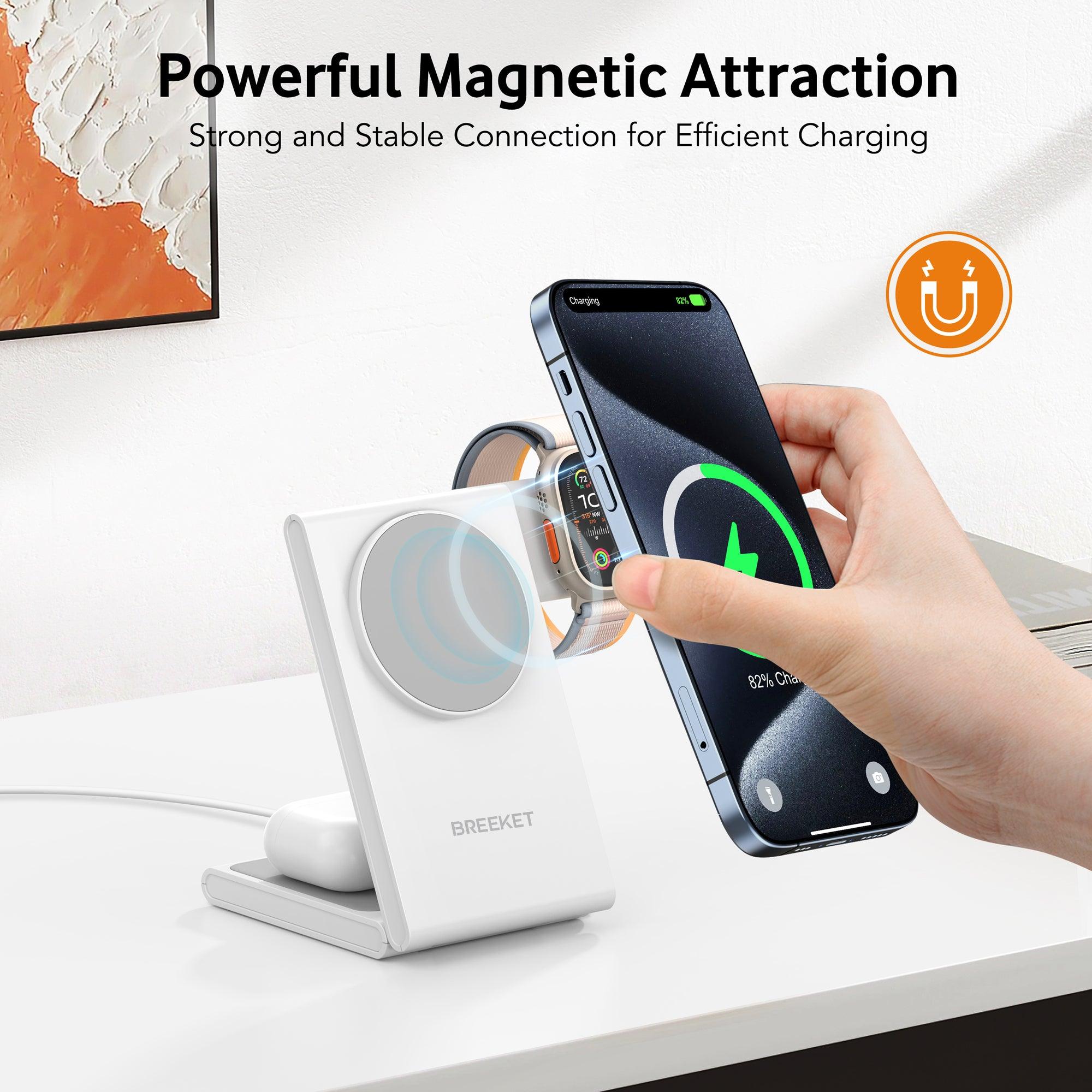 BREEKET 3-in-1 Foldable Wireless Charger 20W - BREEKET