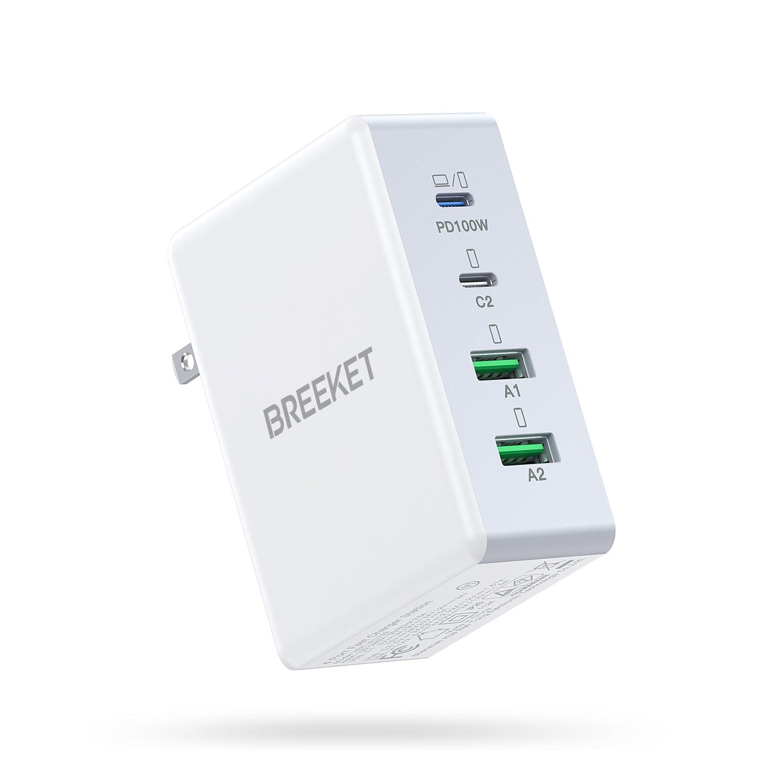 BREEKET 156W USB C Wall Charger, Fast Charger for for Phone, Laptop and Tablets - BREEKET