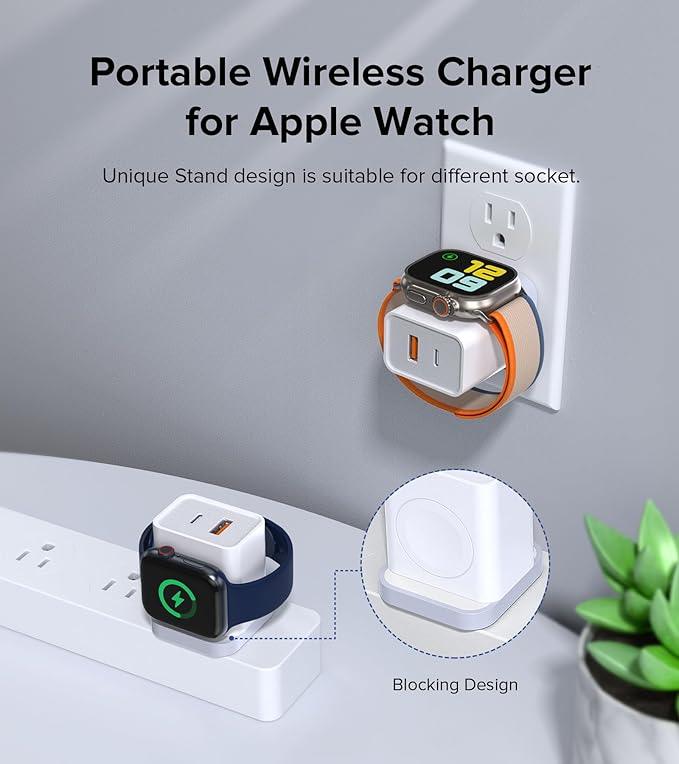 BREEKET 3-in-1 Wall Charger compatible with Apple Watch 20W - BREEKET