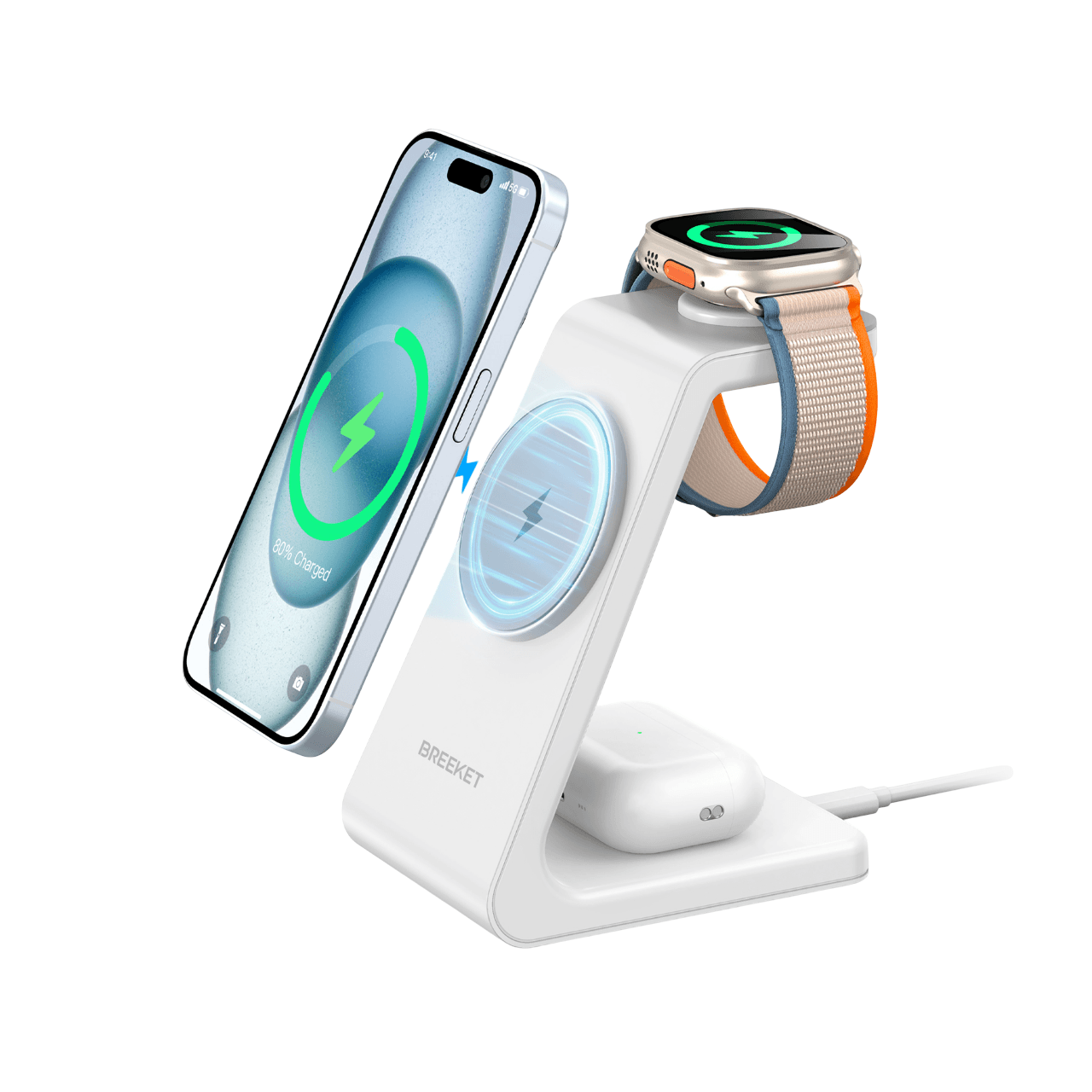 BREEKET 3-in-1 Wireless Charger 20W - BREEKET