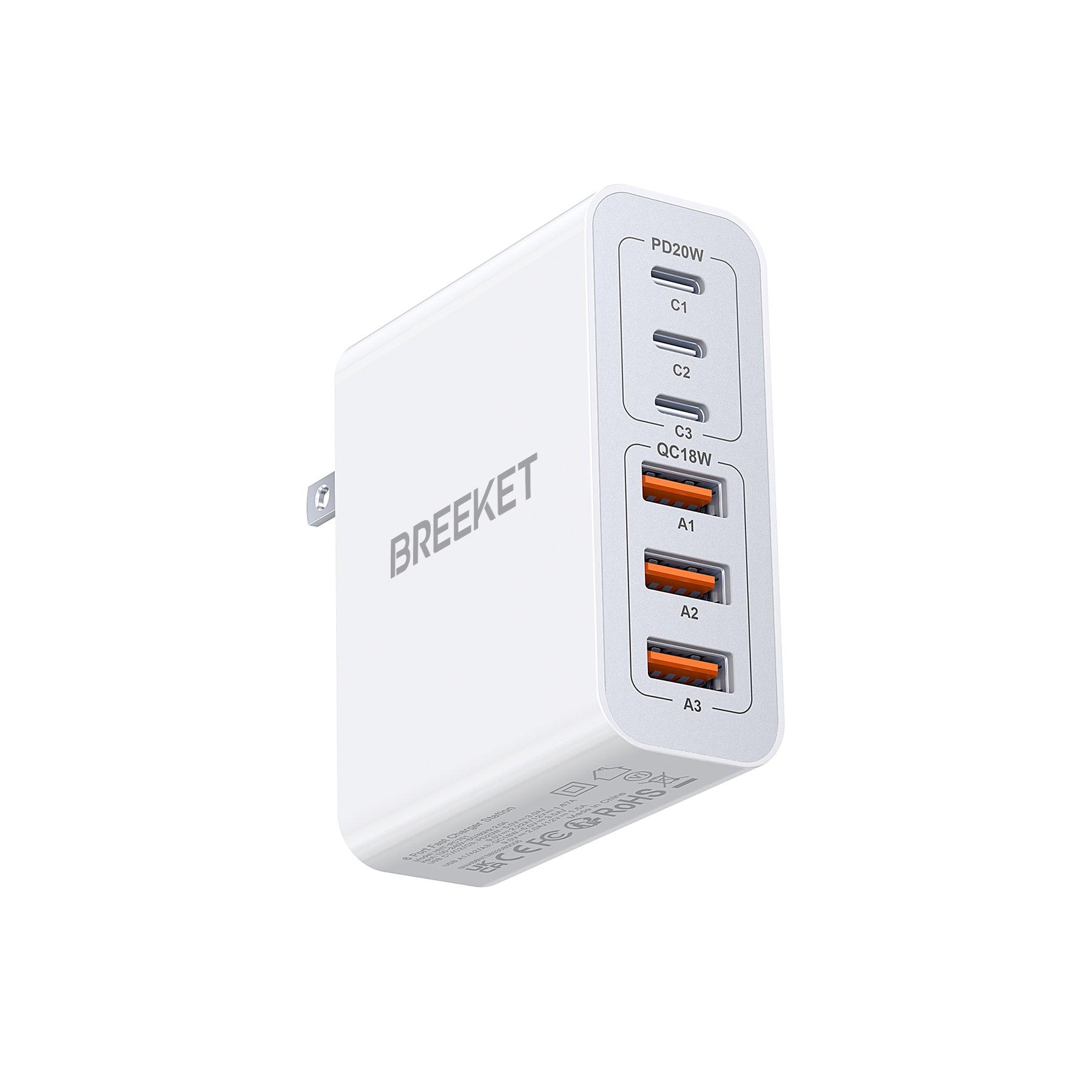 BREEKET 6-in-1 Wall Charger 100W - BREEKET