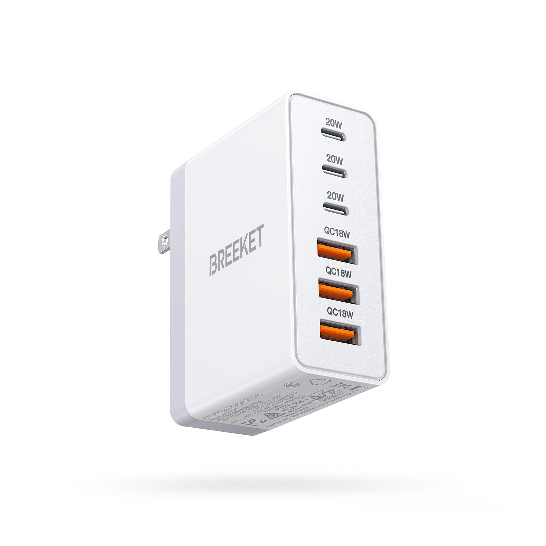 BREEKET 100W 6-Port Wall Charger - BREEKET