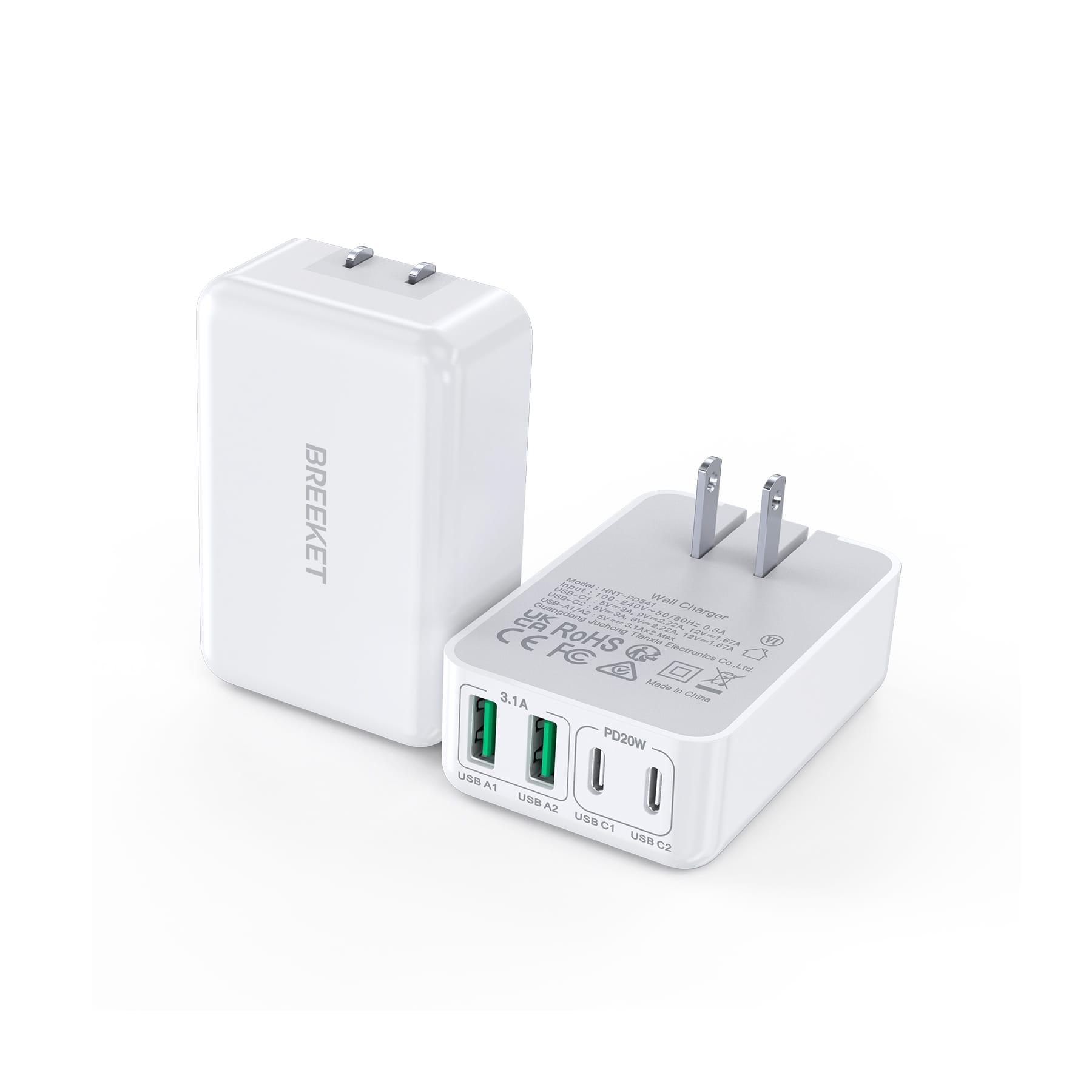 BREEKET 4-in-1 Wall Charger 40W - BREEKET